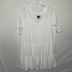 Torrid Baby Doll Slub Scoop Neck Tiered Top Size 3